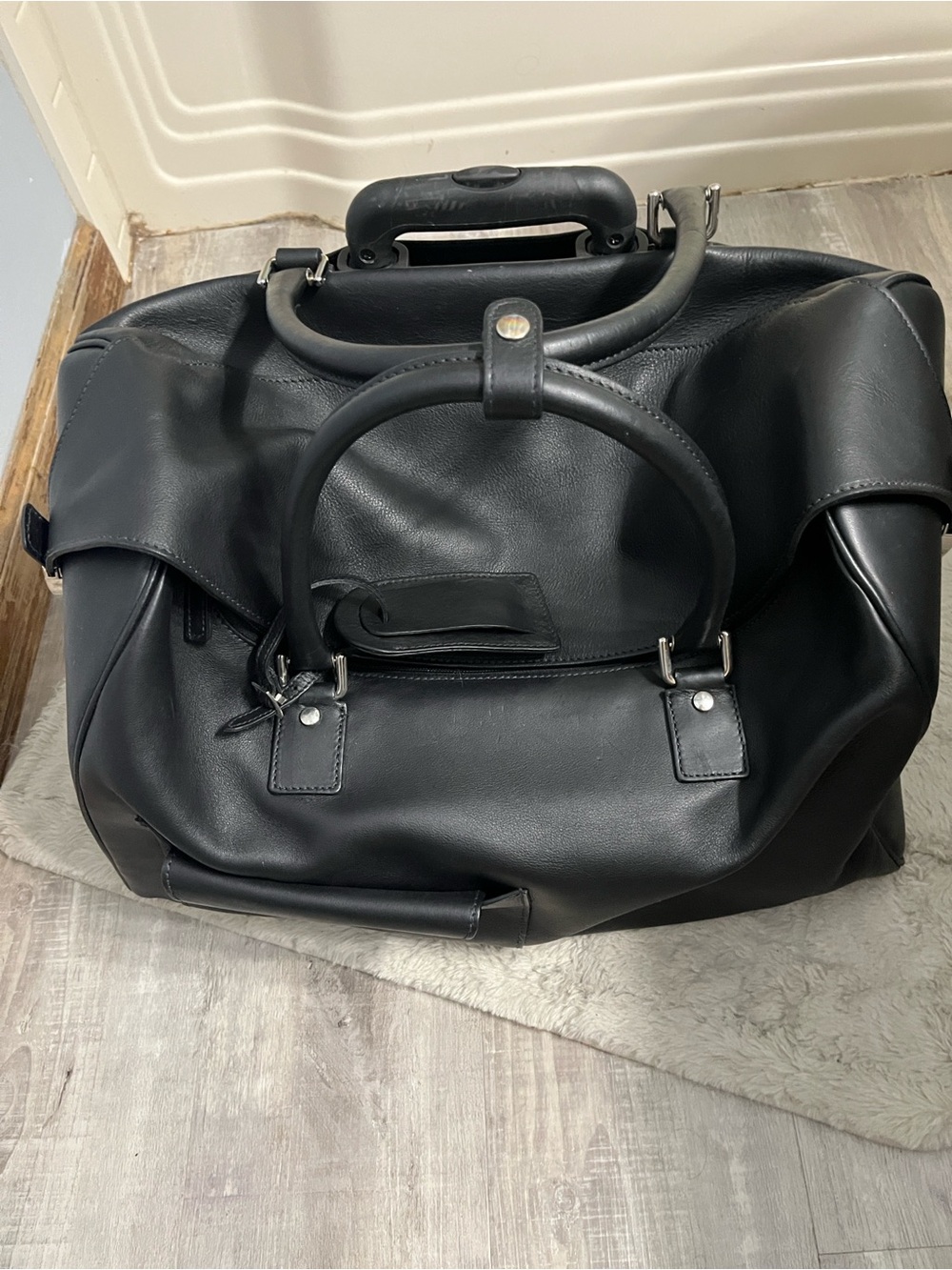 T. Anthony Black Leather Crossbody Bag